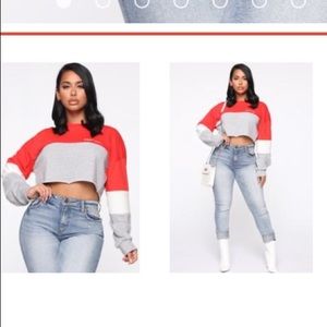 Nothing Compares Sweatshirt - Red Combo